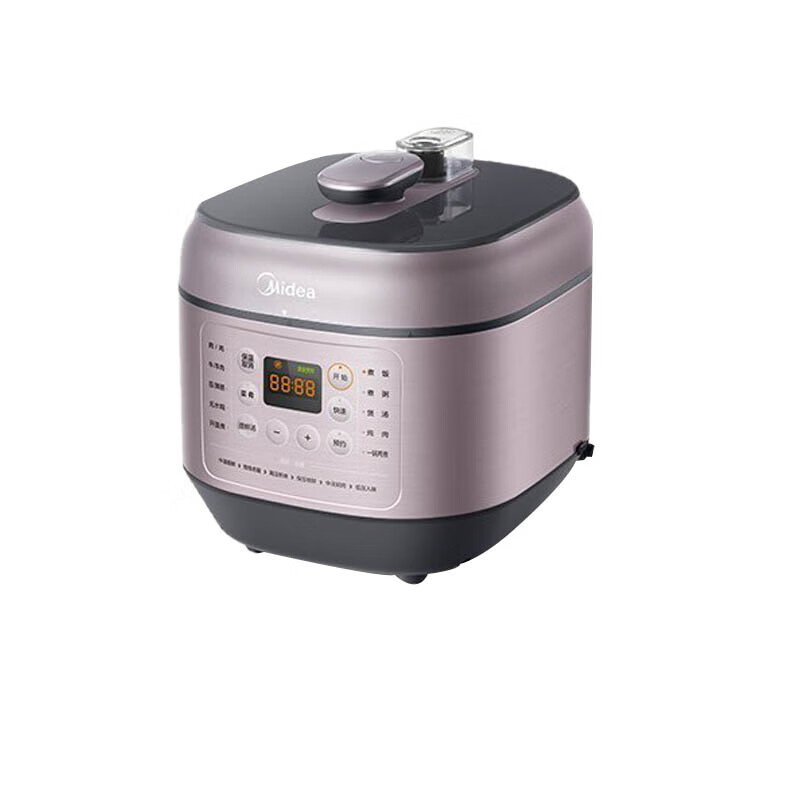 美的(Midea)MY-EYL6041 智能电压力锅6L 不粘双内胆4-8人智能一键排气多功能 可开盖煮电压力锅