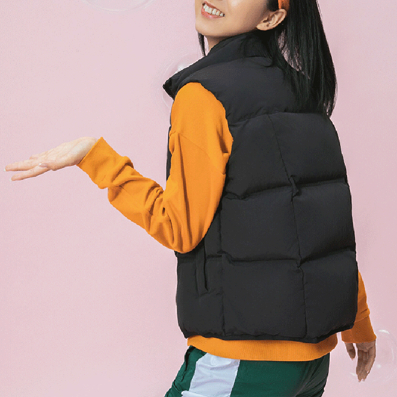 阿迪达斯NEO羽绒马甲女装 秋冬季新款户外健身运动服保暖舒适休闲背心外套