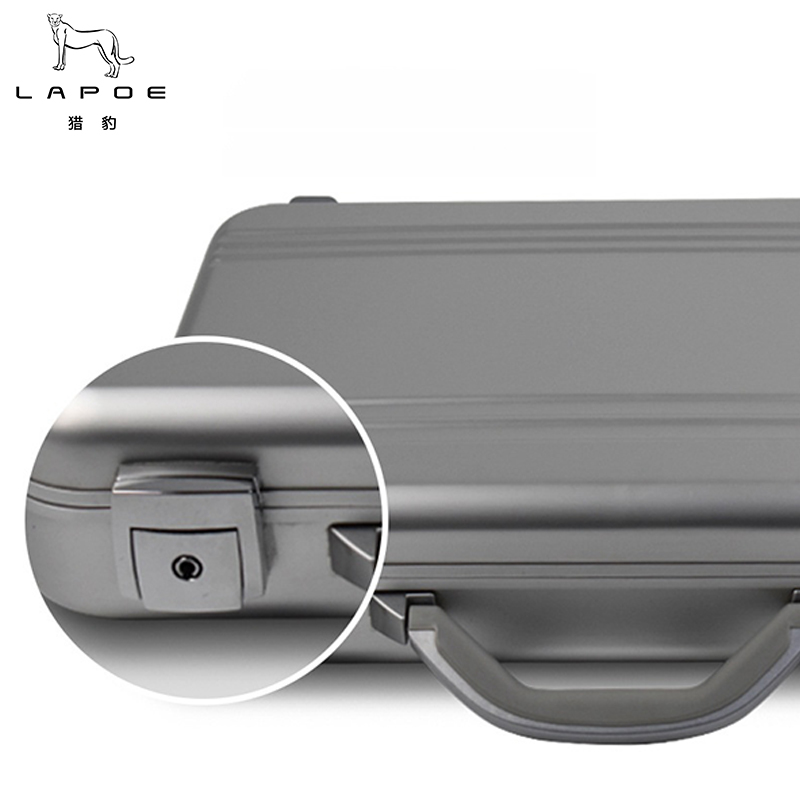 猎豹铝合金工具箱手提箱公文箱收纳箱全铝合金箱体可定制410*300*105mmLBA2/个高清大图