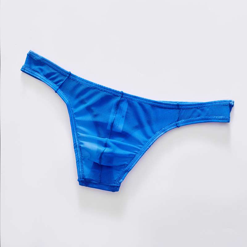 男士内裤男士丁字裤透明网纱丁字裤性感潮男内裤亚马逊速卖通
