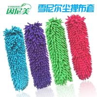 雪尼尔除尘掸家用车用可伸缩可弯曲鸡毛掸子擦车扫灰尘清洁不掉毛 伸缩掸布套2条 1个