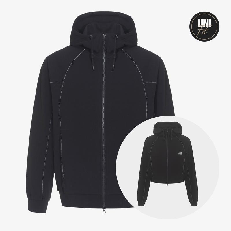 THE NORTH FACE北面简约连帽男士训练夹克2024年秋冬常规款长袖外套 BLACK 090WM