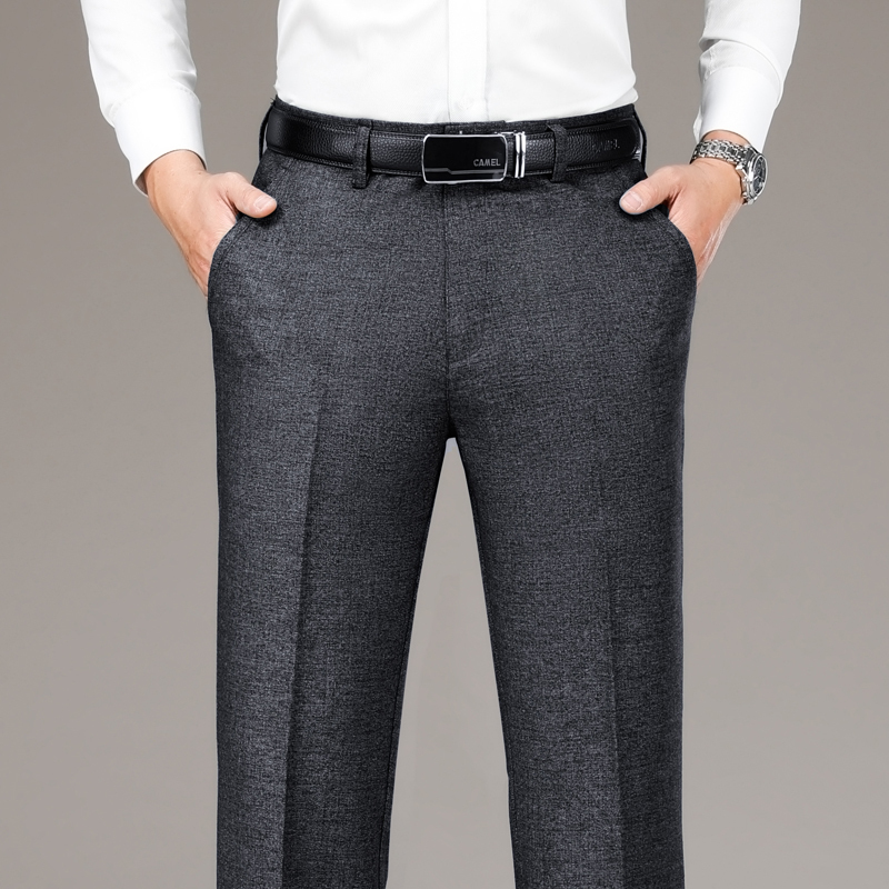 金盾(KIN DON)春夏季休闲裤男士直筒长裤子宽松弹力青年男装大码正装西裤男裤高清大图