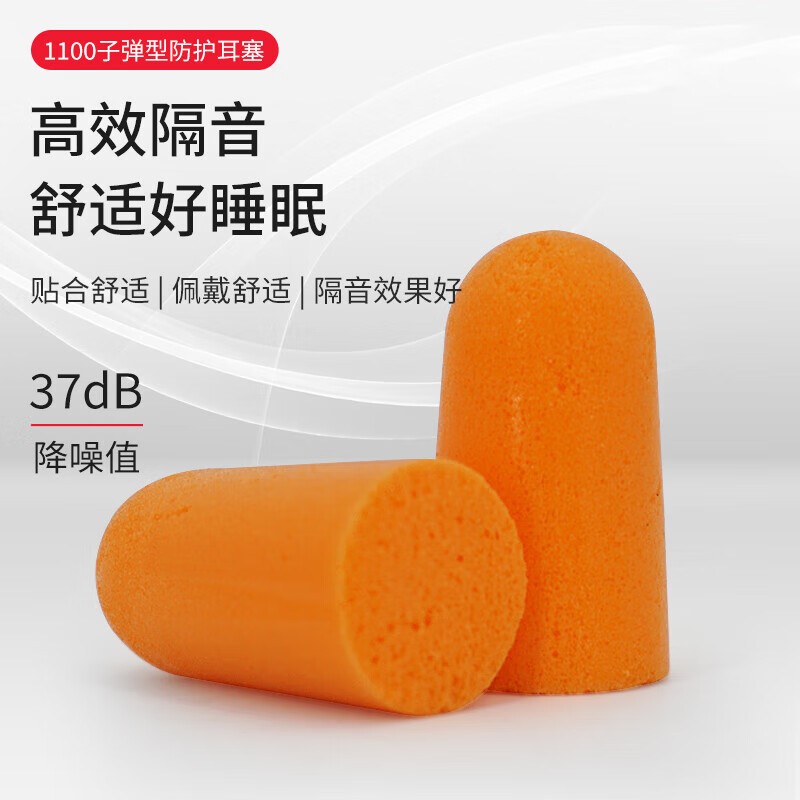 3M 耳塞1100发泡弹性 10副独立装 单位盒高清大图