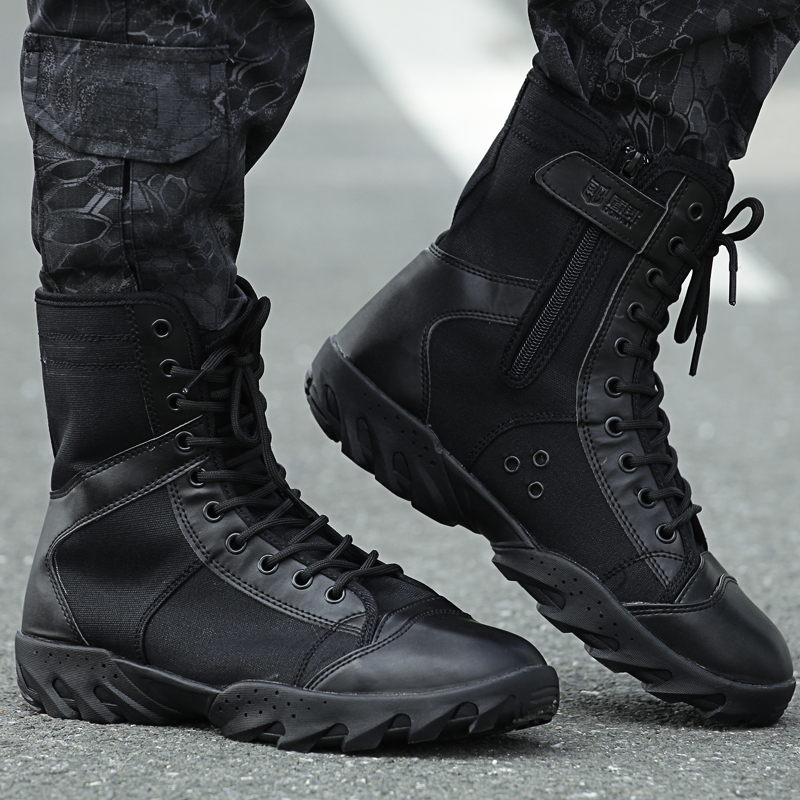 37 高帮特种兵军靴男作战靴野战作训鞋沙漠靴特勤靴军迷用品登山鞋