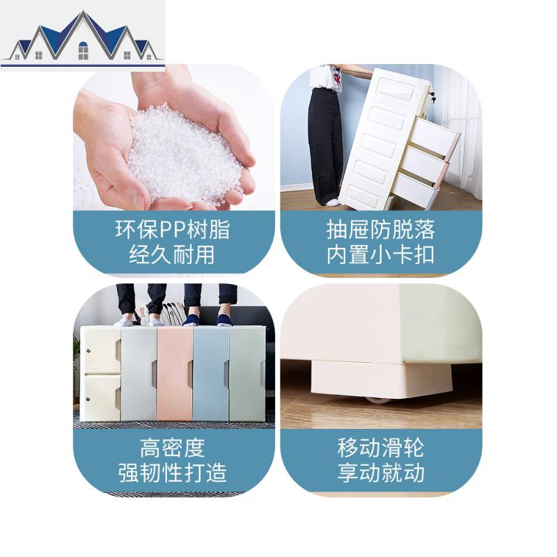 60面宽加厚特大号收纳柜抽屉式整理柜儿童衣服宝宝玩具塑料储物柜 三维工匠高清大图