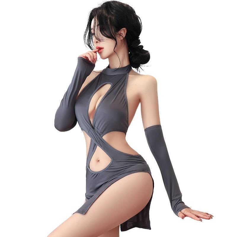 长夜漫漫情趣内衣性感免脱开裆女制服诱惑睡衣激情连体套装女1917Qp高清大图