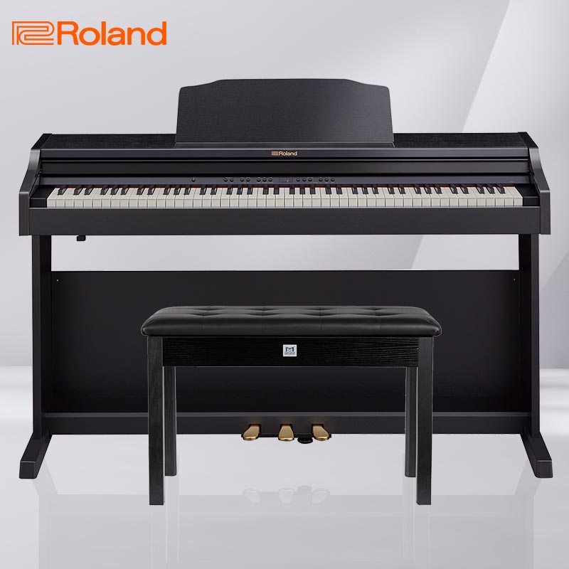 Roland罗兰电钢琴RP501R智能88键重锤成人儿童初学专业家用立式钢琴 RP501-CB黑色+琴凳礼包