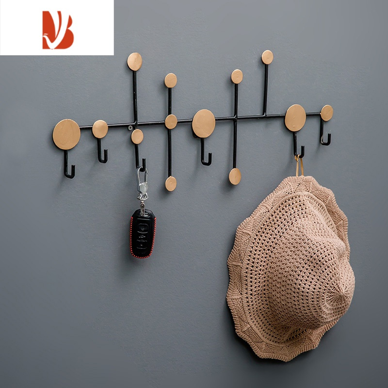 三维工匠铁艺挂钩试衣间挂衣架壁挂墙壁玄关进门衣服挂钩门后创意挂衣