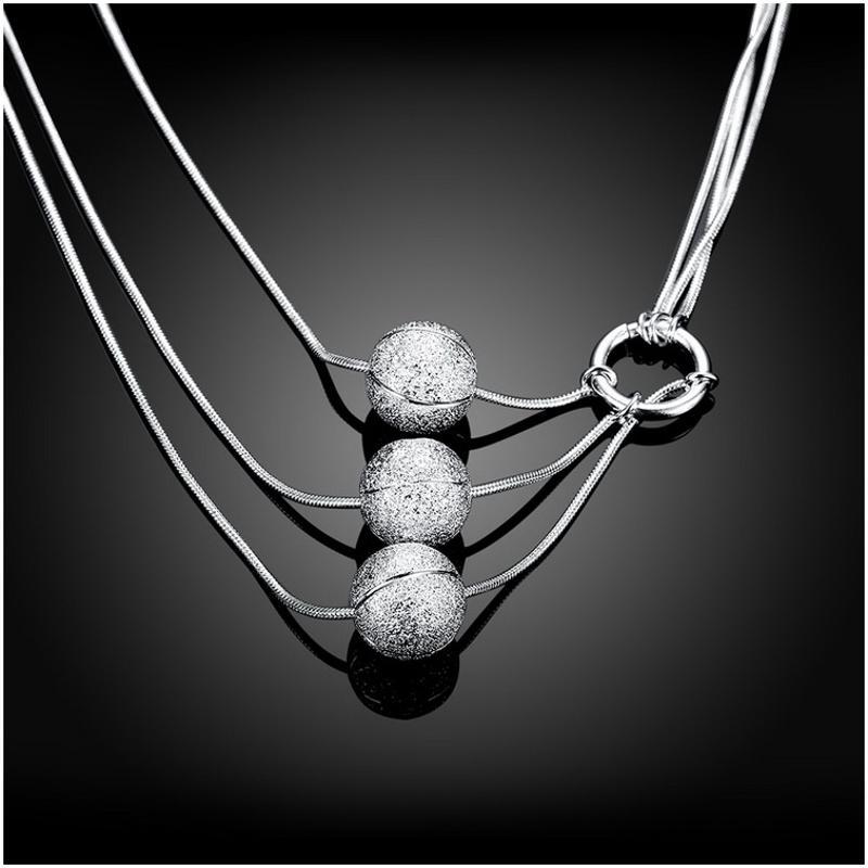 N187 Women Silver Necklace 镀925纯银女项链日韩版锁骨链潮人送女朋友七夕情人节礼物
