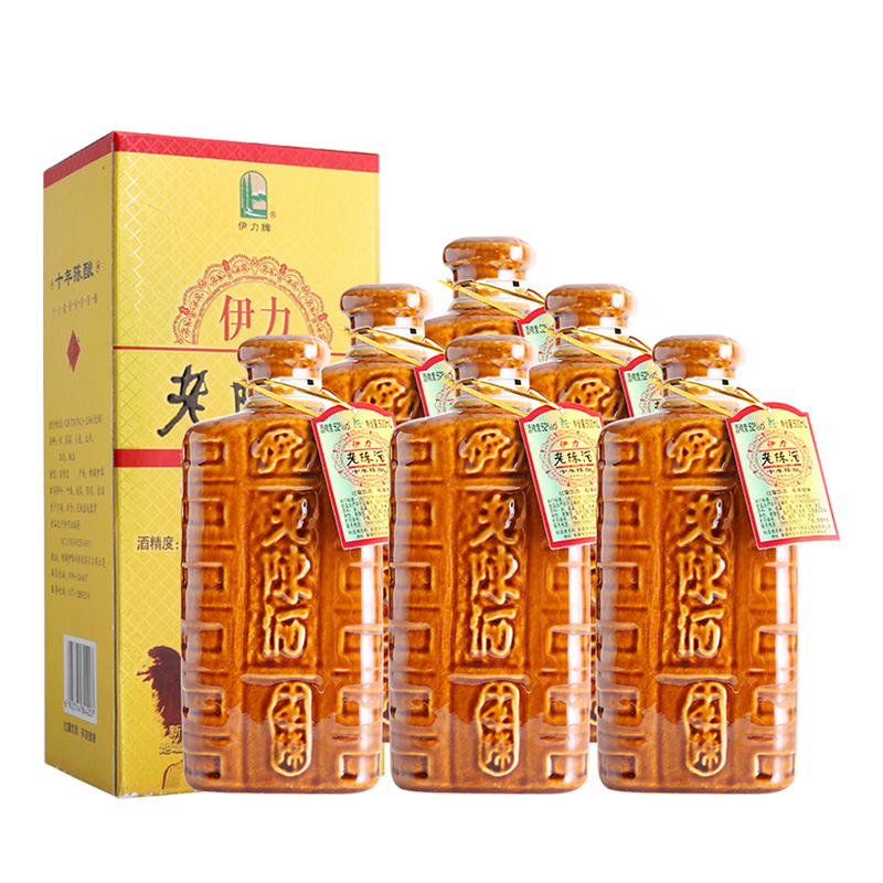 伊力52度老陈酒十年陈酿500ml6浓香型国产白酒整箱装礼盒装