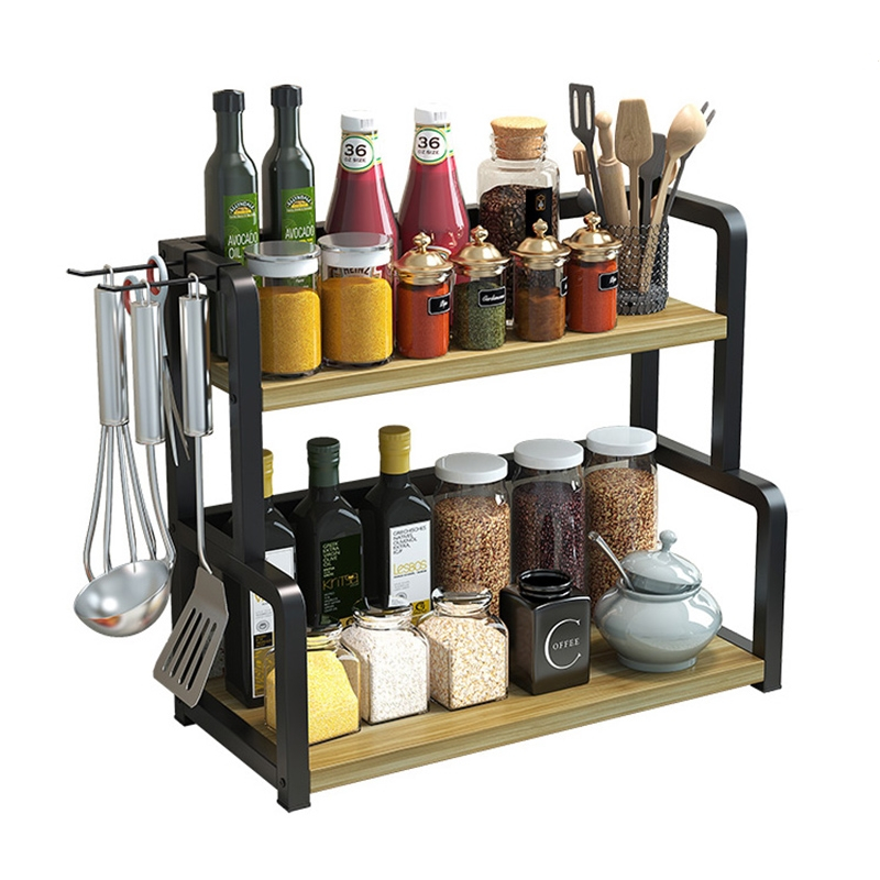 如华福禄厨房置物架调料架台面家用佐料架酱油瓶调味品架子油盐酱醋