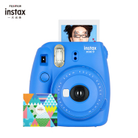 富士(FUJIFILM)INSTAX 立拍立得 一次成像 胶片相机 mini9 海水蓝相机 套餐四(含礼盒+相纸)