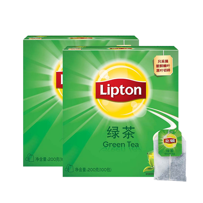 立顿 绿茶S100 2g*100包/盒 * 2