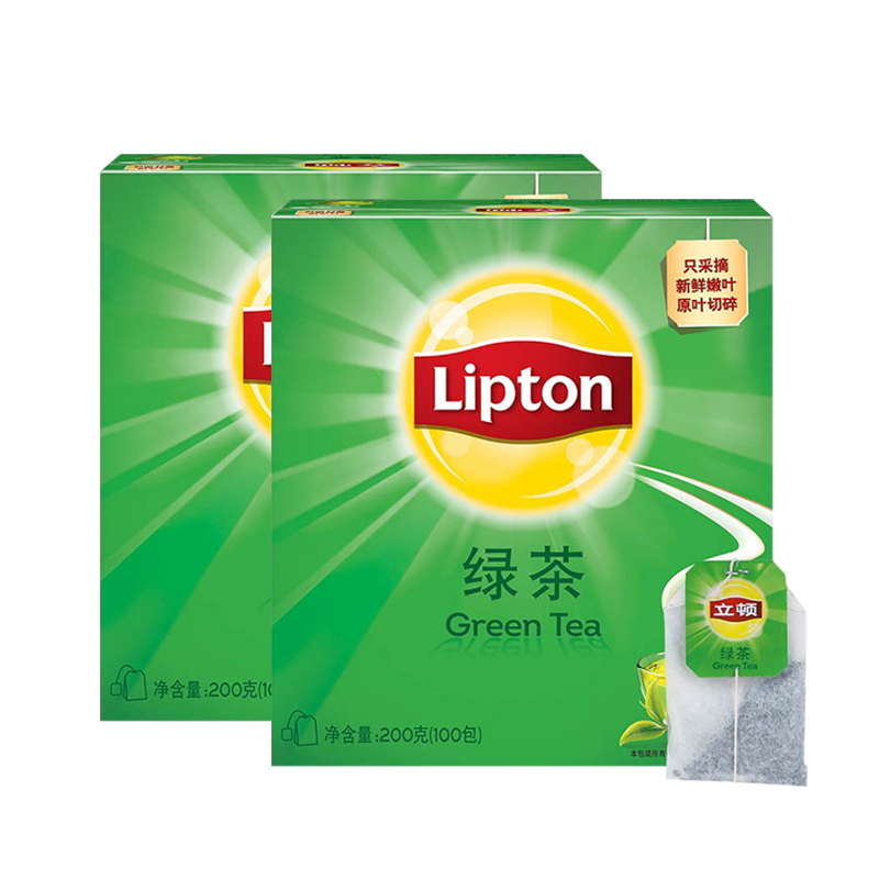 立顿 绿茶S100 2g*100包/盒 * 2
