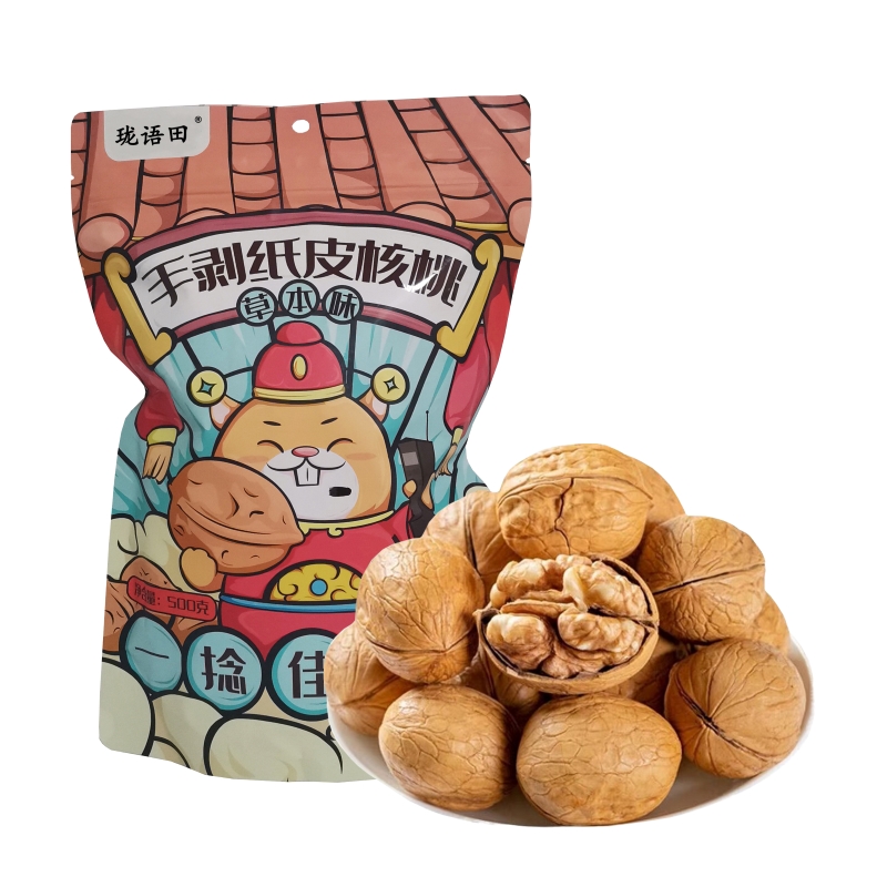 珑语田 手剥纸皮核桃(草本味)500克 袋
