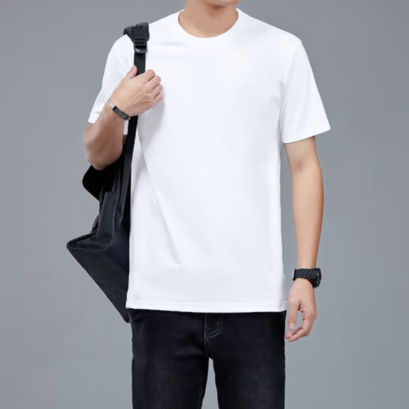 爷特yete纯棉短袖t恤男200g重磅青年新疆棉体恤衫全棉圆领纯色夏季