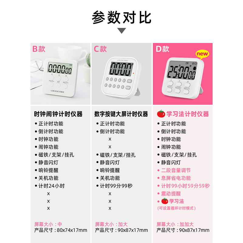 乐易仕 计时器 白色