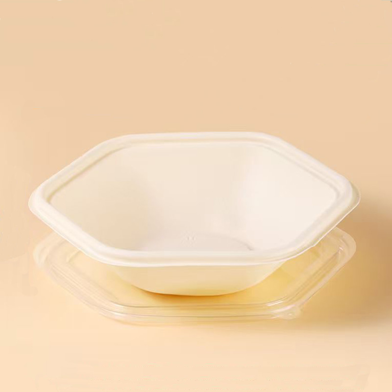 茂稔快餐盒 可降解一次性餐盒 六角碗 750ml 300套/箱高清大图