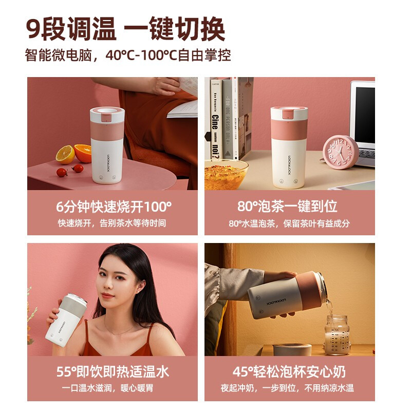 乐扣乐扣（LOCK&LOCK）商务便携保温电热水杯 0.35L EJK3115BLU高清大图