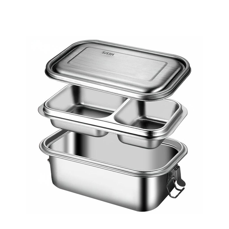 嘉众忆 双层饭盒不锈钢餐盒1L JZY-FH509 个高清大图