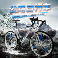 【精选直播特卖】竞速公路自行车变速死飞双碟刹24/26寸男女式单车实心胎山地车米士龙