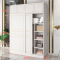 衣柜推拉简约现代实木板式组装整体大衣橱卧室2衣柜子经济型 长120宽50高180+角柜 2组装安心抵