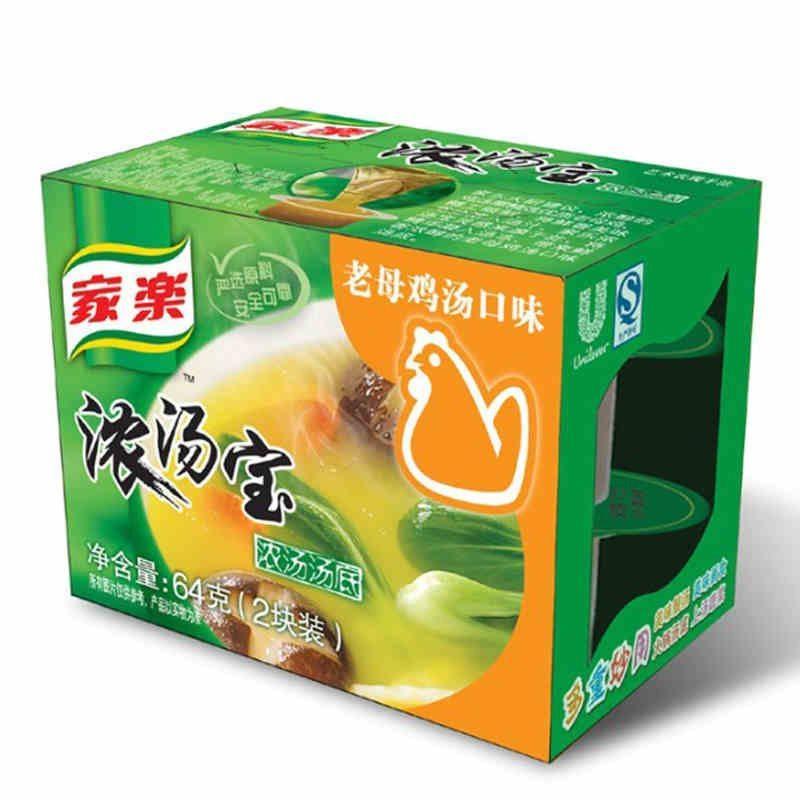 家乐浓汤宝老母鸡汤2块装64g盒