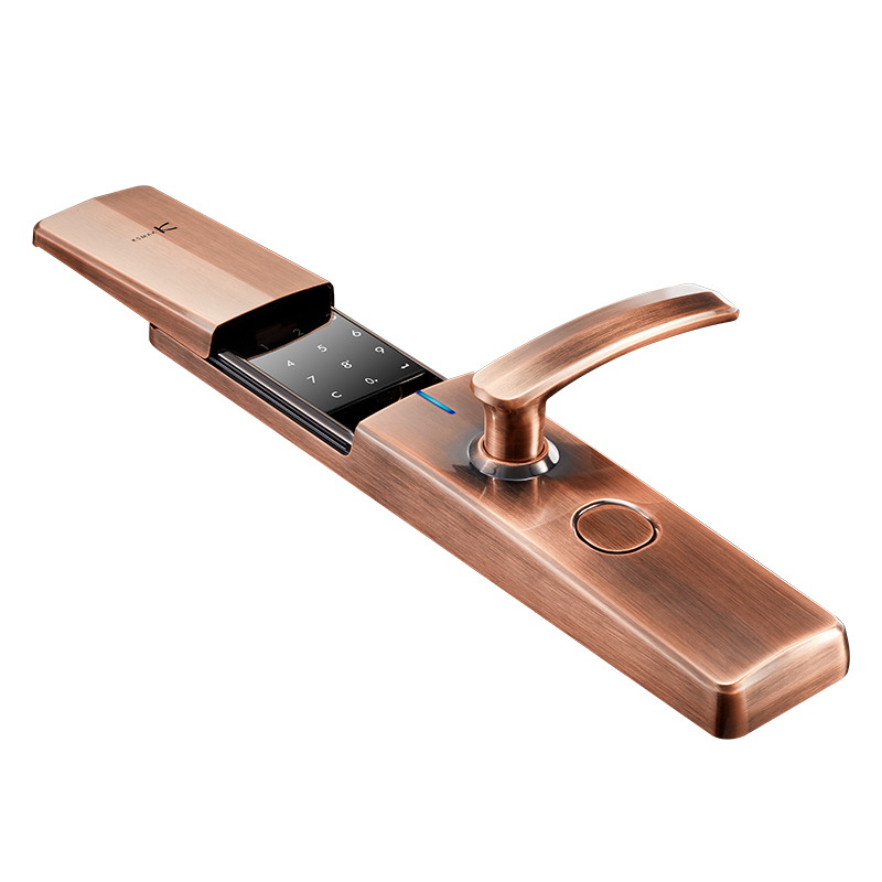 金指码指纹锁家用防盗门 电子门锁 密码锁大门锁智能锁防盗锁c4(红