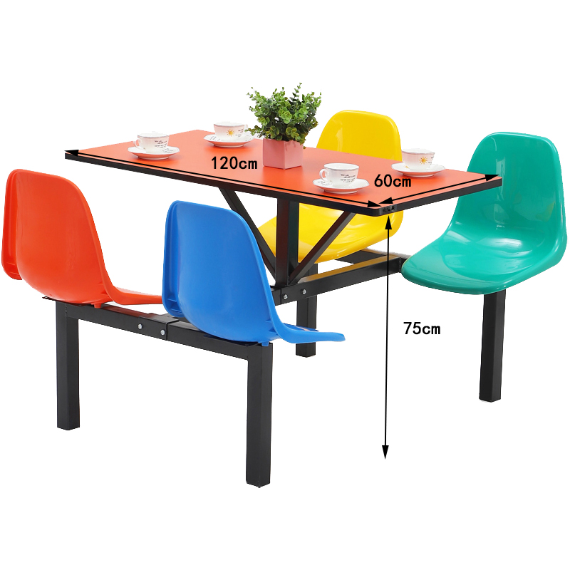 凌迪星职工餐桌1.2*0.6*0.75m套高清大图