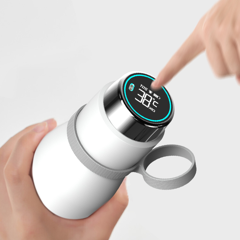 JIMI吉米有品S1 Pro 炫酷白450ML 智能水杯提醒喝水显示温度便携不锈钢杯子创意个性潮流杯子保温杯男女学生简约