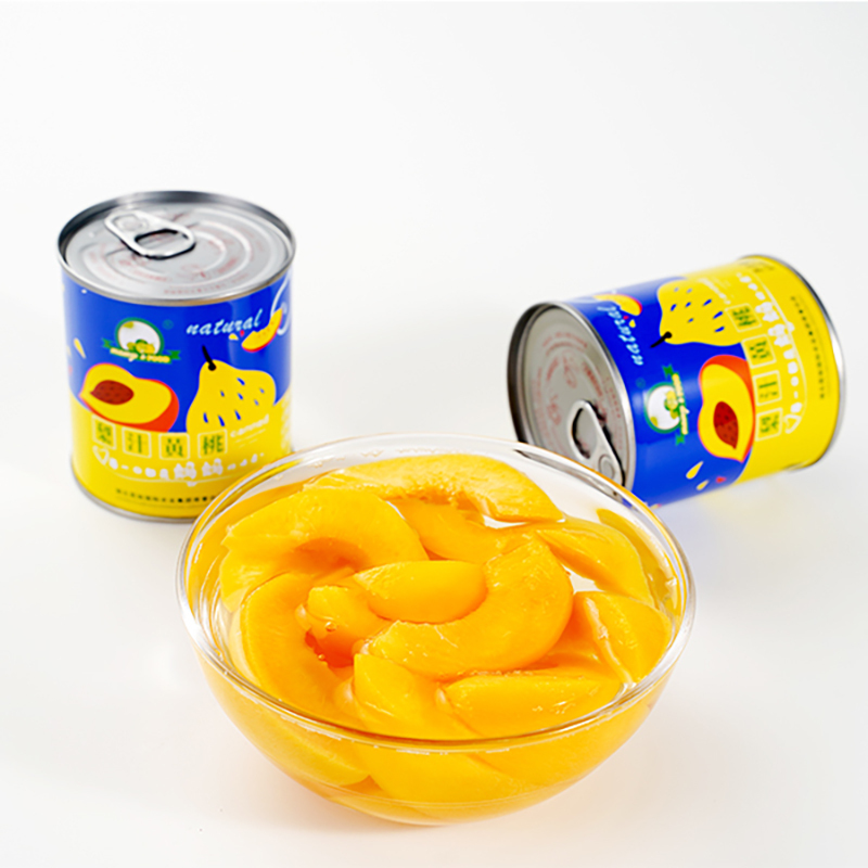 五个农民 梨汁黄桃罐头早餐速食新鲜水果罐头312g*9罐礼盒装