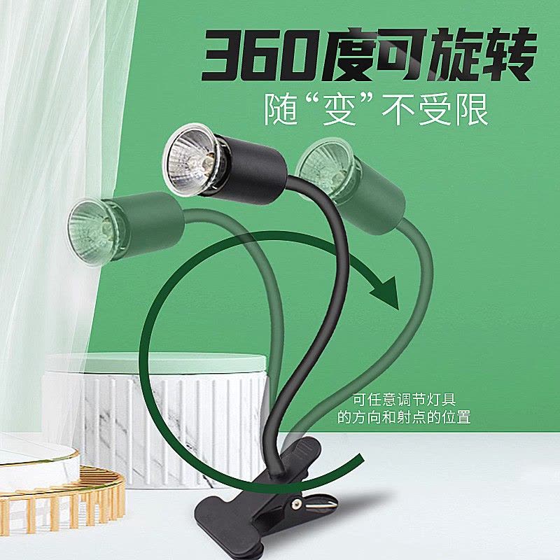 乌龟晒背灯全光谱龟灯补钙专用uva灯加热灯爬宠uvb灯取暖龟背晒灯图片