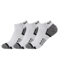 361°运动短袜三双装男士透气健身训练平板短袜男袜跑步袜子 白色 均码