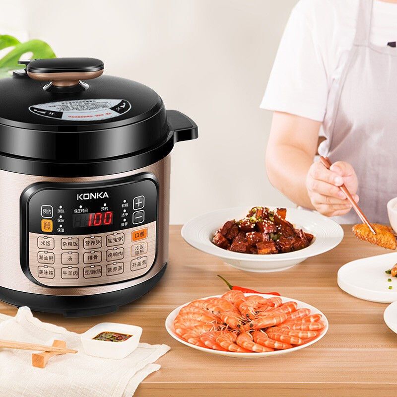 康佳(KONKA) 电压力锅KPC-51ZS20 机械版15大功能特色烹饪5L高压锅