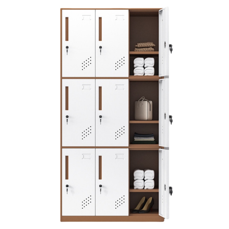 凌迪星咖色9门更衣柜900*400*1850mm台高清大图