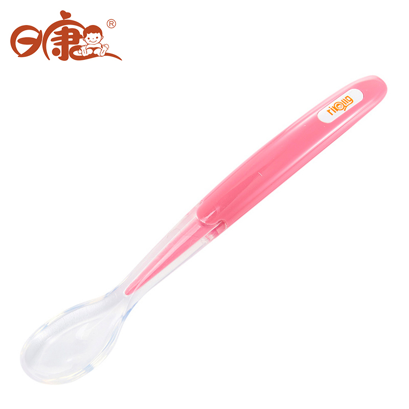 [苏宁自营]日康(rikang)硅胶小软匙 RK-3770 婴幼儿辅食勺 餐具(颜色随机)