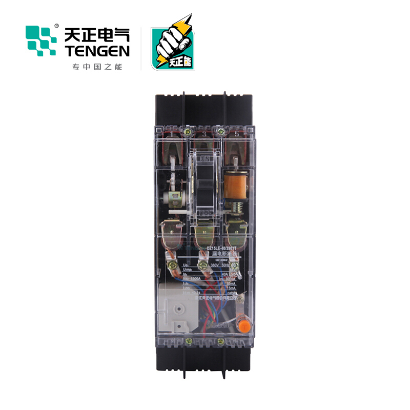 天正电气 DZ15LE-40 3KA 热磁式 32A 3P 手动固定式380V 01020010268塑壳漏电保护断路器