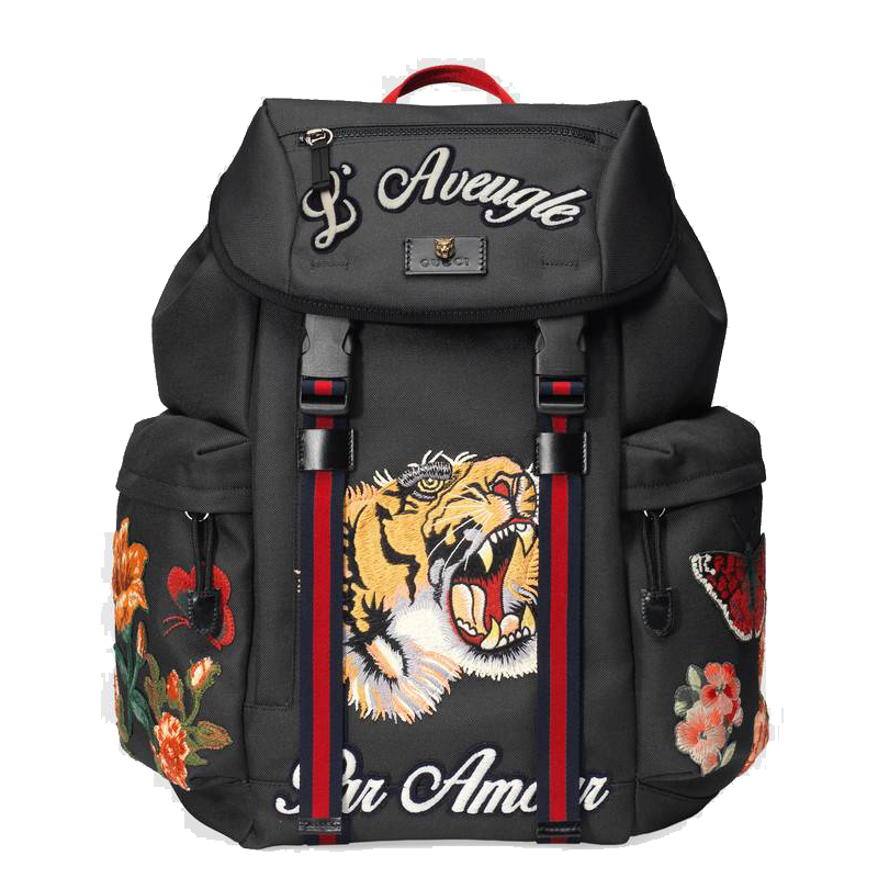 古驰 Gucci 运动休闲gucci 直营 古驰 Gucci 高科技帆布虎 头花卉刺绣装饰背包男士双肩背式双肩包男包 价格图片品牌报价 苏宁易购苏宁自营