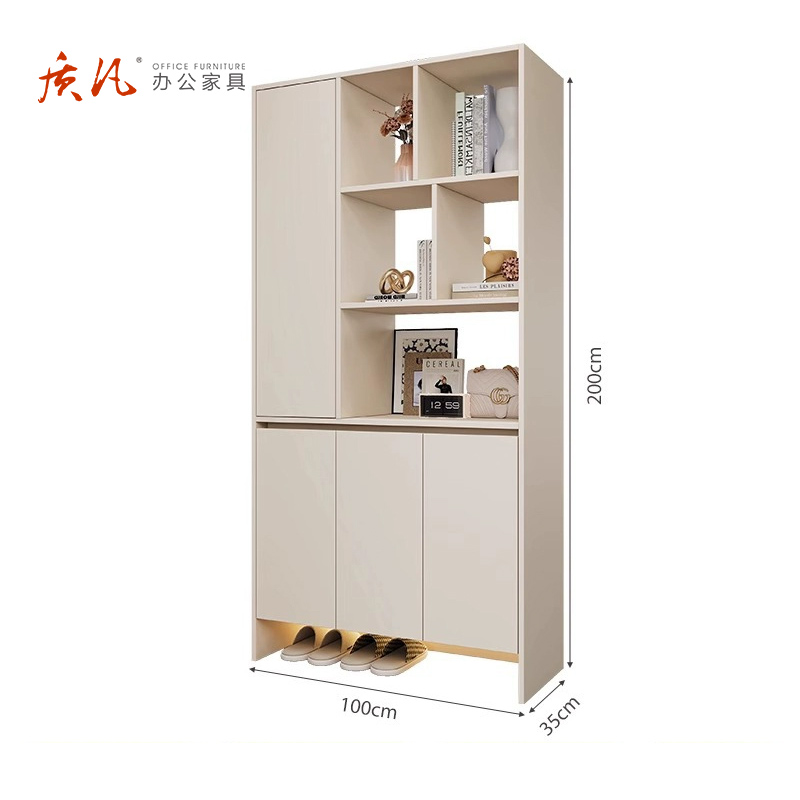 苏宁 质凡 现代简约隔断屏风柜门厅玄关鞋柜/ZF-XGG040/1000*350*2000mm高清大图