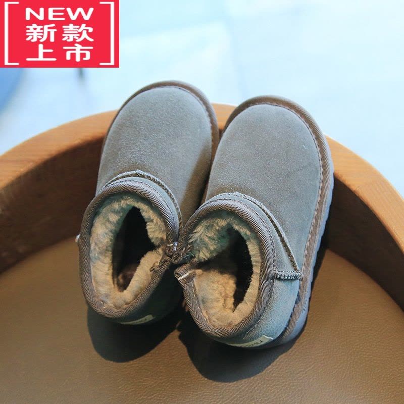 可莉允冬季宝宝雪地靴男小童棉鞋加厚保暖女幼童加绒鞋子婴儿软底学步鞋图片