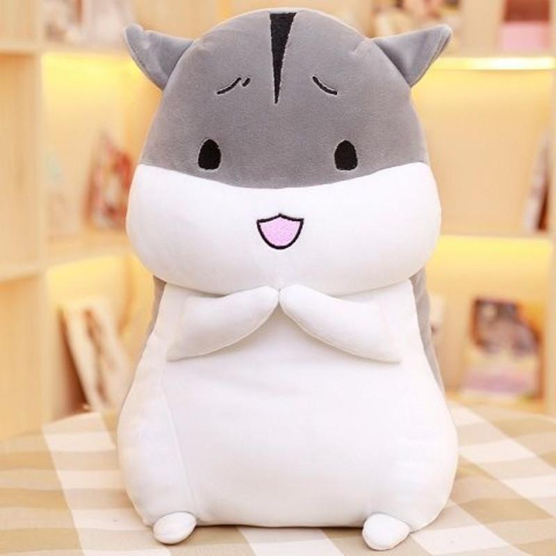 灰色开心经典款25cm偏小无赠品女生生日礼物仓鼠抱枕公仔毛绒玩具少女