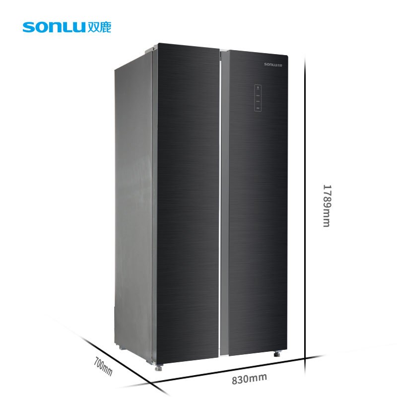 双鹿冰箱bcd600wsgvel玻璃对开门