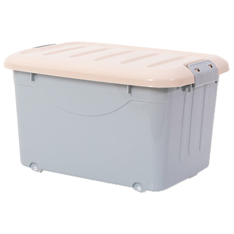 收纳箱宿舍大号书箱教室用整理箱胶箱装书箱子储物箱塑料学生带轮