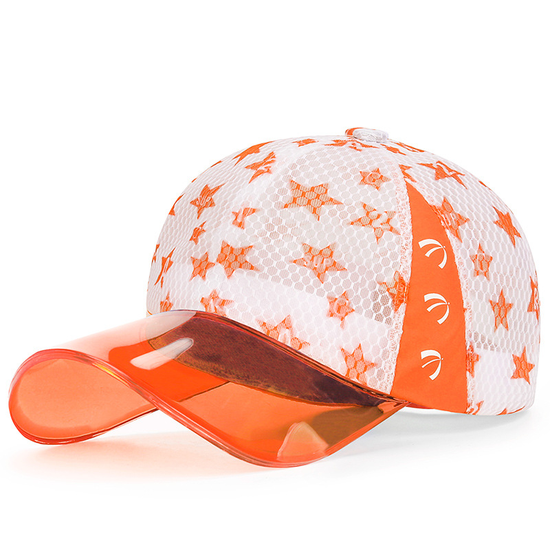 夏季中大儿童帽子男女小孩学生校园郊游防晒遮阳帽透明檐棒球 参数