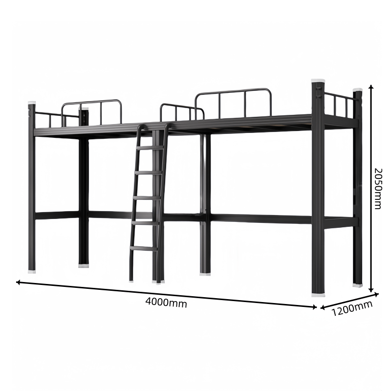 豫龙都双人铁架床2*1.2m组高清大图