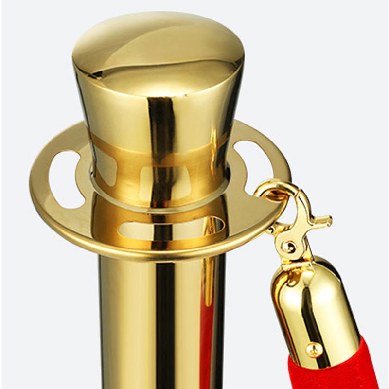 礼宾栏杆 皇冠头+1.5长红麻绳高清大图