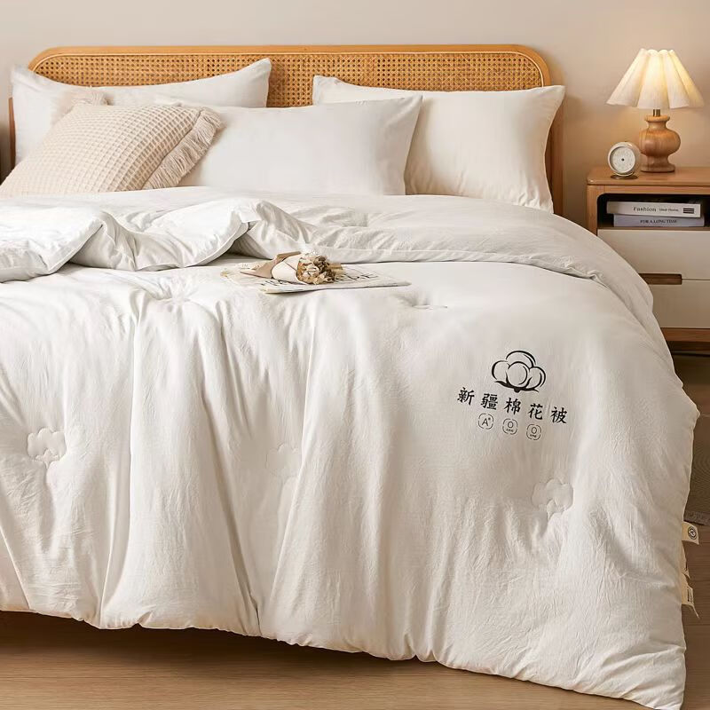 悠梦嘉居新疆原棉棉花被 原本色 水洗棉原棉面料棉花填充秋冬被 2000克 150*200cm YB-14231高清大图