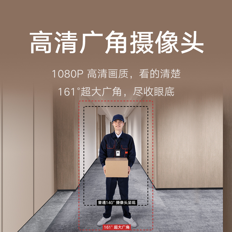 小米智能门锁Pro 旗舰摄像头门锁 高清超广角摄像头 安全一步到位 可视化远程对讲