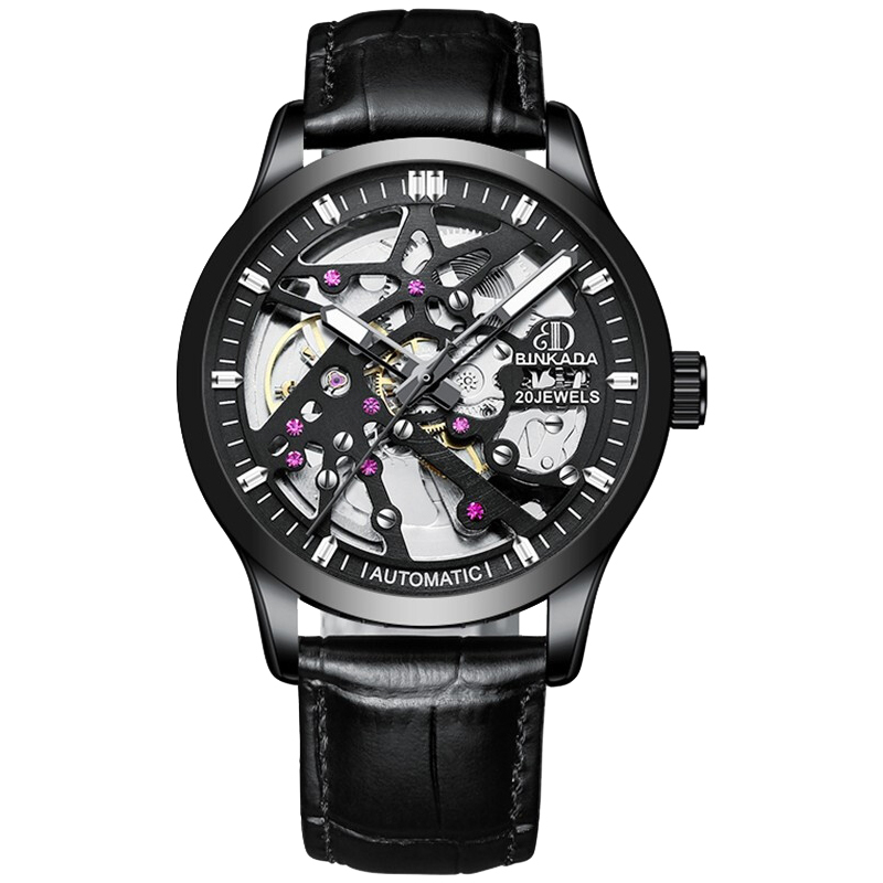 宾卡达binkada手表男士机械表全自动镂空机械表6003